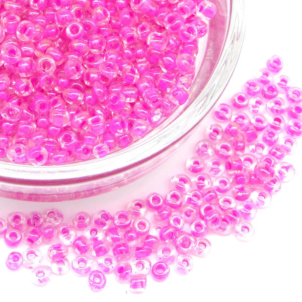 10/0 Pink Lined Lustre Mini Rocailles (25g)