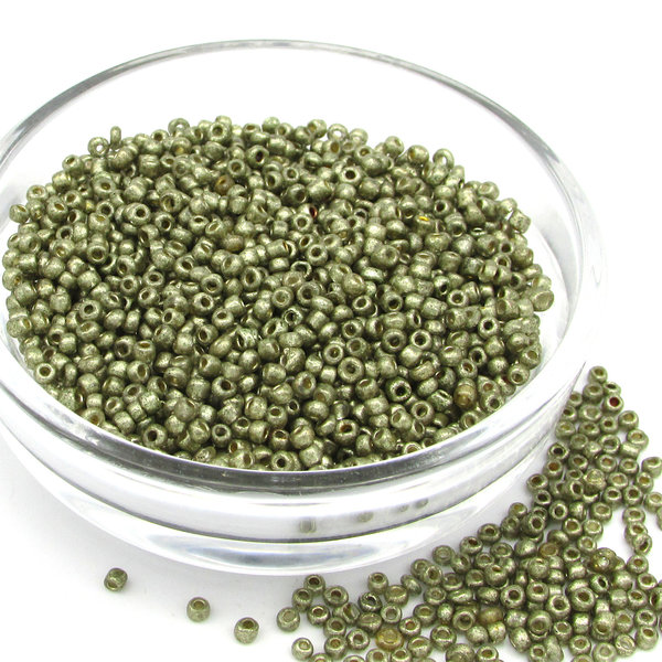 11/0 Seed Beads, Metallic Brown Mini Rocailles, Tiny Opaque Spacers (25g)