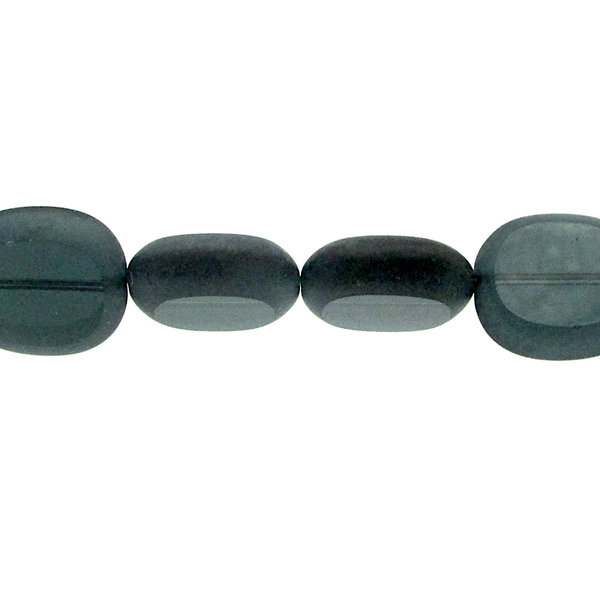17x16mm Flat Rectangles, Czech 2-Cut Window Beads, Translucent Montana with Matte Edges (7)
