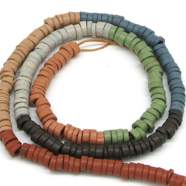 Wooden Heishi Bead Strand