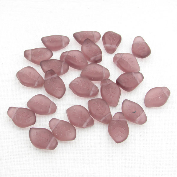 Vintage Glass Leaf Beads