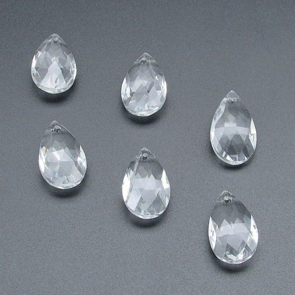 28x17mm Faceted Teardrop Beads, Clear Chandelier Crystal Pendants