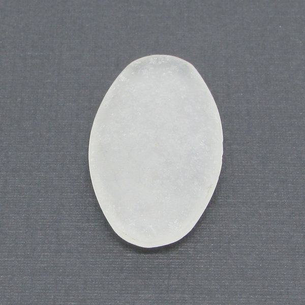 32x18mm Oval Frosted Cabochon, Vintage Camphor Glass Flat Back Stone