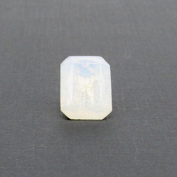 19x13.8mm Octagon Baguette, Vintage Opaline Foiled Rhinestone Point Back