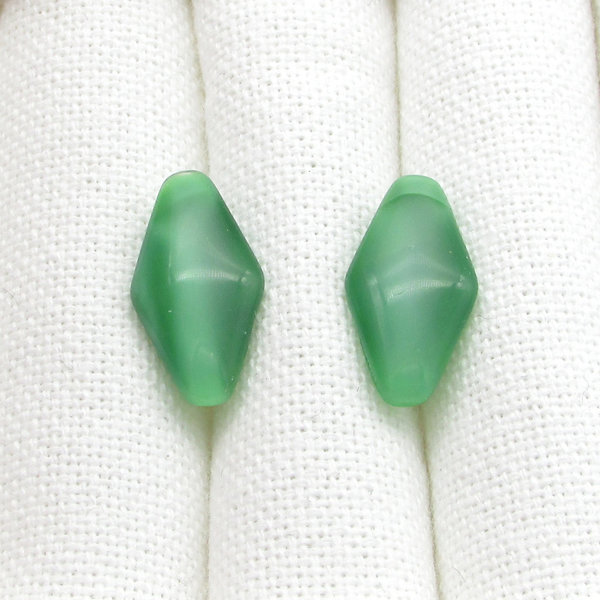 22mm Diamond Rhombus Channel Rhinestones, Vintage Pressed Glass Gems (2)
