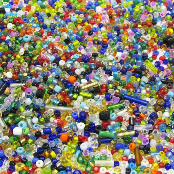Vintage Rainbow Seed and Bugle Bead Mix