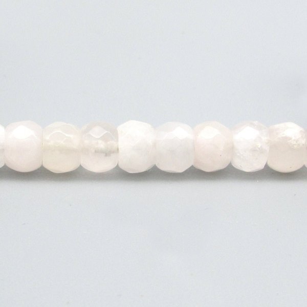6x8mm Gemstone Rondelles, Faceted Rose Quartz Beads