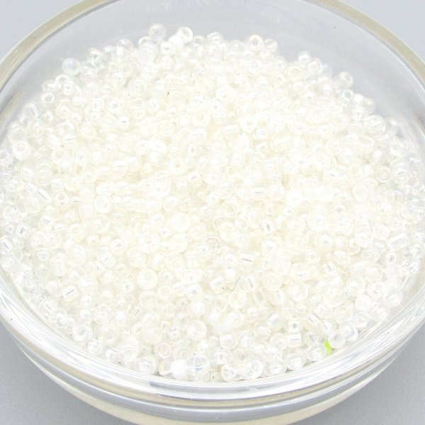 Clear AB Seed Beads, 11/0 Rocaille Spacers (25g)