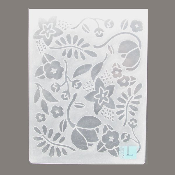 Floral Embossing Folder, Gently Used Plastic A2