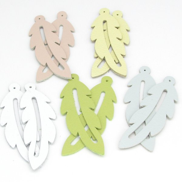 2" Feather Die Cuts, Top Grain Leather Precut Blanks (10)