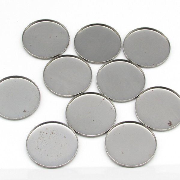 25mm Round Setting, Raw Steel Bezel