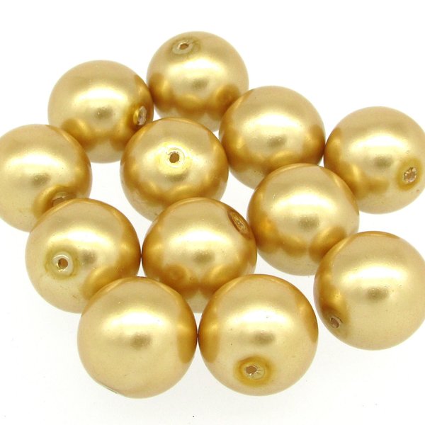 16mm Czech Glass Faux Pearls, Large Round Spacers, Choice of Color