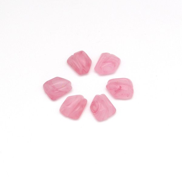Vintage Rose Porphyr Lampwork Cabochons with Wrapping Channel 