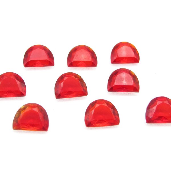 Vintage Siam Red 10x8mm Shield Rhinestones (9)