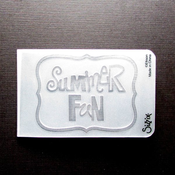 Summer Fun and Beach Bum Sizzix Embossing Folders, 4.5" Rectangles
