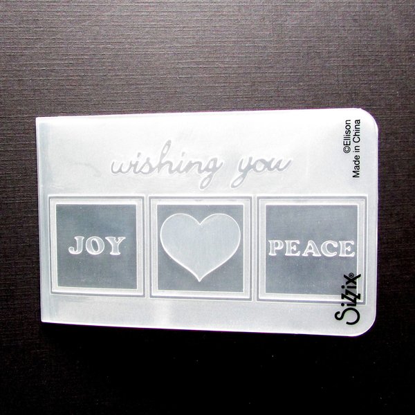 Wishing You Joy Sizzix Embossing Folder, 4.5" Rectangle