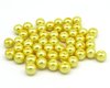 8mm glass pearls in opaque medium yellow